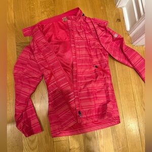 ASICS Women’s Lightweight Pink Striped Jacket - Size Medium